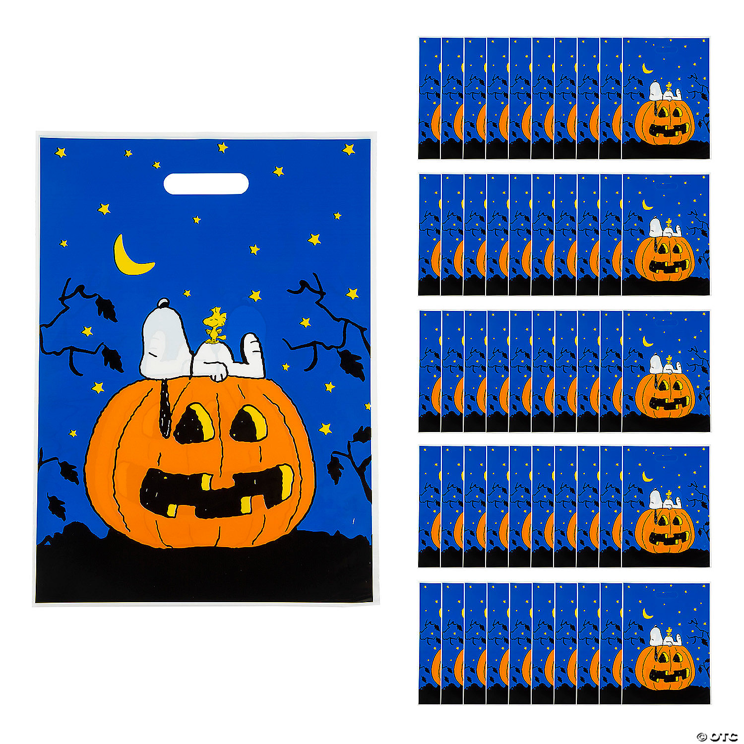 11 3/4" x 17" Peanuts® Halloween Trick-Or-Treat Plastic Goody Bags - 50 Pc. 3 11 3/4" x 17" Peanuts® Halloween Trick-Or-Treat Plastic Goody Bags - 50 Pc.