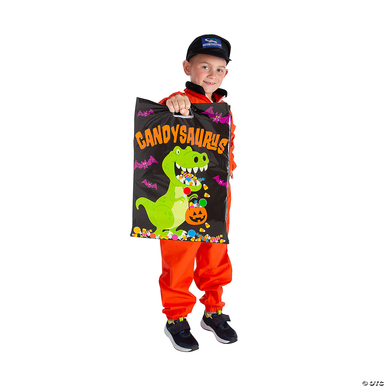12 1/2" x 17" Bulk Candysaurus Trick-or-Treat Plastic Goody Bags - 50 Pc. 4 12 1/2" x 17" Bulk Candysaurus Trick-or-Treat Plastic Goody Bags - 50 Pc. - Image 2
