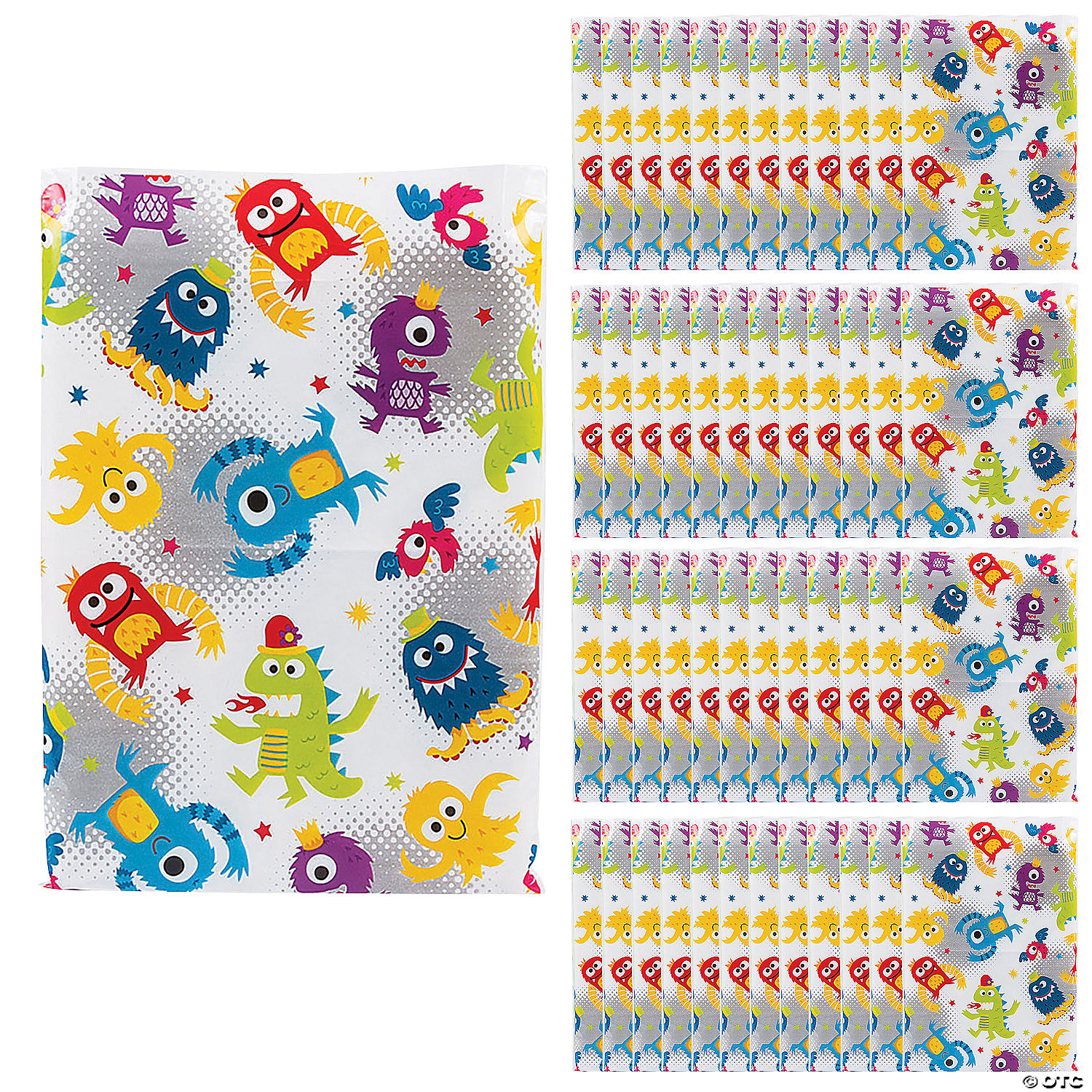 12 1/2" x 17" Bulk Cute Monster Plastic Goody Bags – 50 Pc. 3 12 1/2" x 17" Bulk Cute Monster Plastic Goody Bags – 50 Pc.