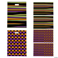 12 1/2" x 17" Bulk Halloween Patterned Trick-or-Treat Bags - 50 Pc.