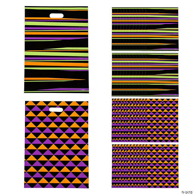 12 1/2" x 17" Bulk Halloween Patterned Trick-or-Treat Bags - 50 Pc. 3 12 1/2" x 17" Bulk Halloween Patterned Trick-or-Treat Bags - 50 Pc.