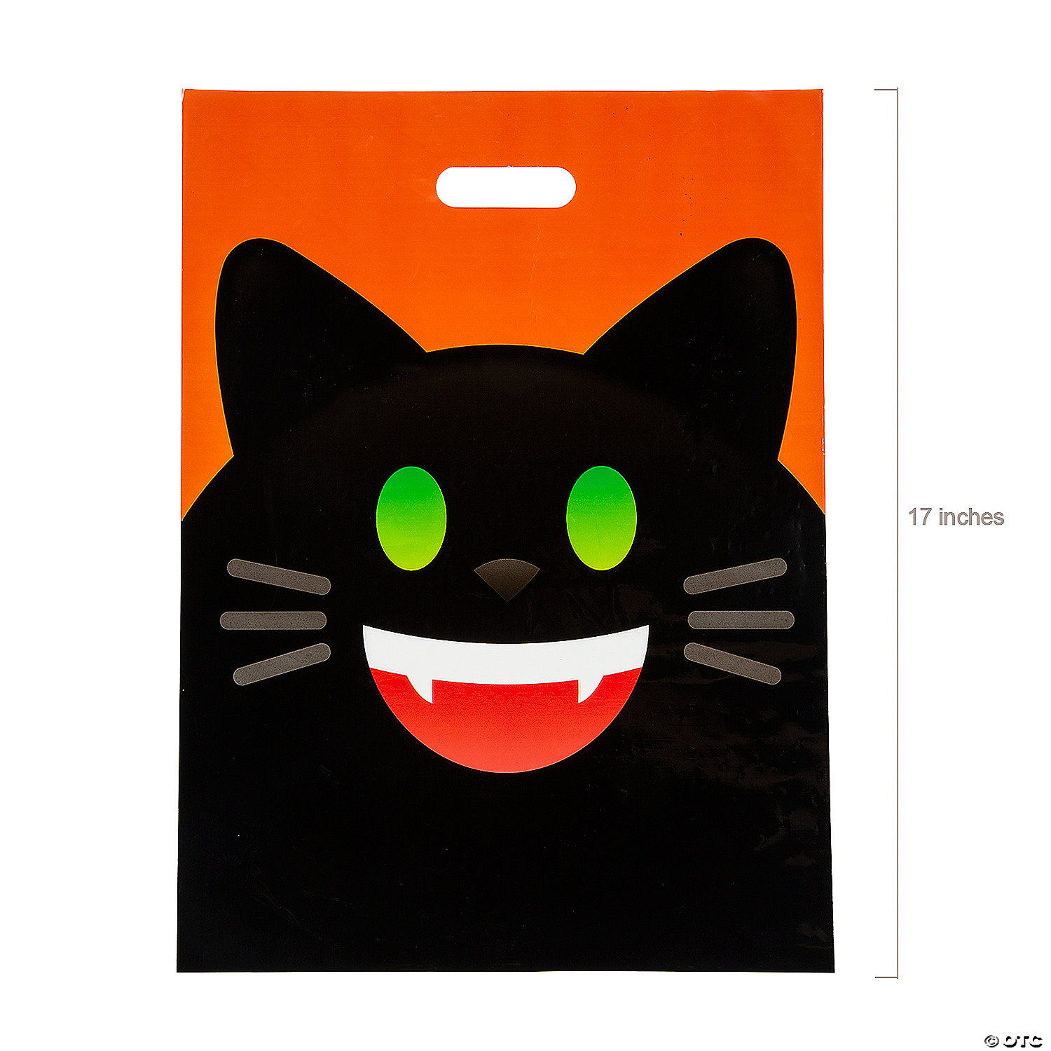 12 1/2" x 17" Bulk Large Halloween Emoji Face Trick-Or-Treat Plastic Goody Bags - 50 Pc. 4 12 1/2" x 17" Bulk Large Halloween Emoji Face Trick-Or-Treat Plastic Goody Bags - 50 Pc. - Image 2