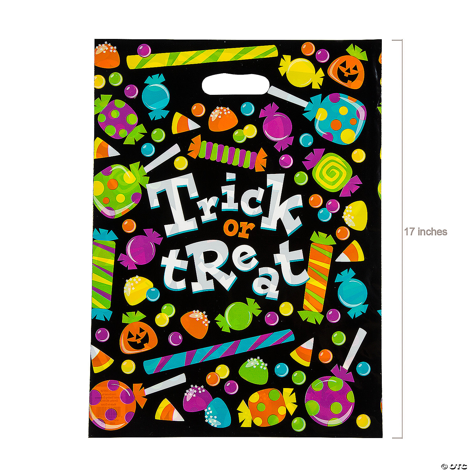 12 1/2" x 17" Bulk Large Sweet Halloween Trick-Or-Treat Plastic Goody Bags - 50 Pc. 4 12 1/2" x 17" Bulk Large Sweet Halloween Trick-Or-Treat Plastic Goody Bags - 50 Pc. - Image 2