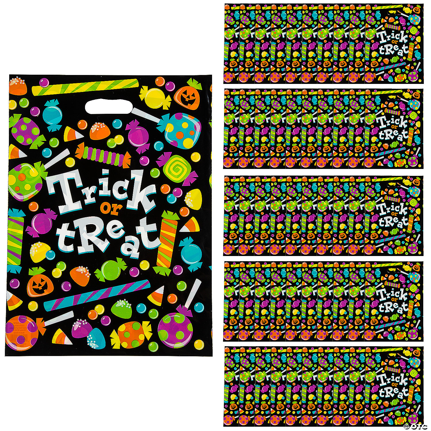 12 1/2" x 17" Bulk Large Sweet Halloween Trick-Or-Treat Plastic Goody Bags - 50 Pc. 3 12 1/2" x 17" Bulk Large Sweet Halloween Trick-Or-Treat Plastic Goody Bags - 50 Pc.