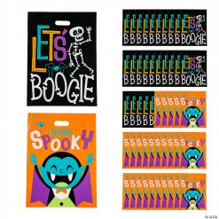 12-1/2" x 17" Goofy Ghouls Plastic Trick-or-Treat Bags - 50 Pc.