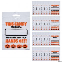 12 1/2" x 17"Large Halloween Resealable Plastic Treat Bags - 50 Pc.