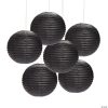 12" Solid Color Paper Lanterns - 6 Pc. -Halloween Costumes Halloween Party Supplies🎃 Sales 12 black hanging paper lanterns 6 pc 3 8966