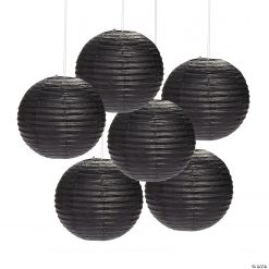12" Solid Color Paper Lanterns - 6 Pc.
