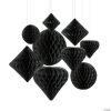Hanging Paper Honeycomb Decoration Assortment - 12 Pc. 2 Hanging Paper Honeycomb Decoration Assortment - 12 Pc. -Halloween Costumes Halloween Party Supplies🎃 Sales 12 black honeycomb hanging decoration assortment 12 pc 13944212
