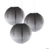 Ombre Hanging Paper Lanterns - 3 Pc. 1 Ombre Hanging Paper Lanterns - 3 Pc. -Halloween Costumes Halloween Party Supplies🎃 Sales 12 black ombre hanging paper lanterns 3 pc 13902921