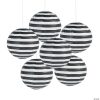 12" Black Striped Hanging Paper Lanterns - 6 Pc. 2 12" Black Striped Hanging Paper Lanterns - 6 Pc. -Halloween Costumes Halloween Party Supplies🎃 Sales 12 black striped hanging paper lanterns 6 pc 13698342