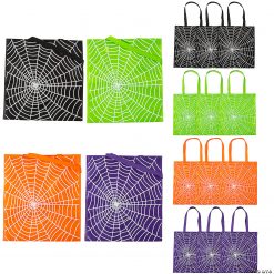 15" x 16" Large Spider Web Tote Bags - 12 Pc.