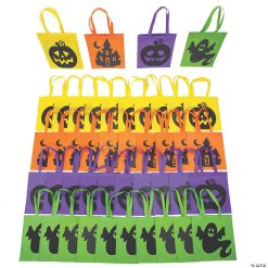 15" x 17" Bulk Large Iconic Halloween Tote Bags - 180 Pc.