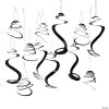 Solid Color Hanging Swirl Decorations - 12 Pc. -Halloween Costumes Halloween Party Supplies🎃 Sales 20 black hanging swirl decorations 12 pc 13964267