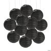 Mini Paper Lanterns - 12 Pc. -Halloween Costumes Halloween Party Supplies🎃 Sales 4 1 2 mini black hanging paper lanterns 12 pc 3 8668