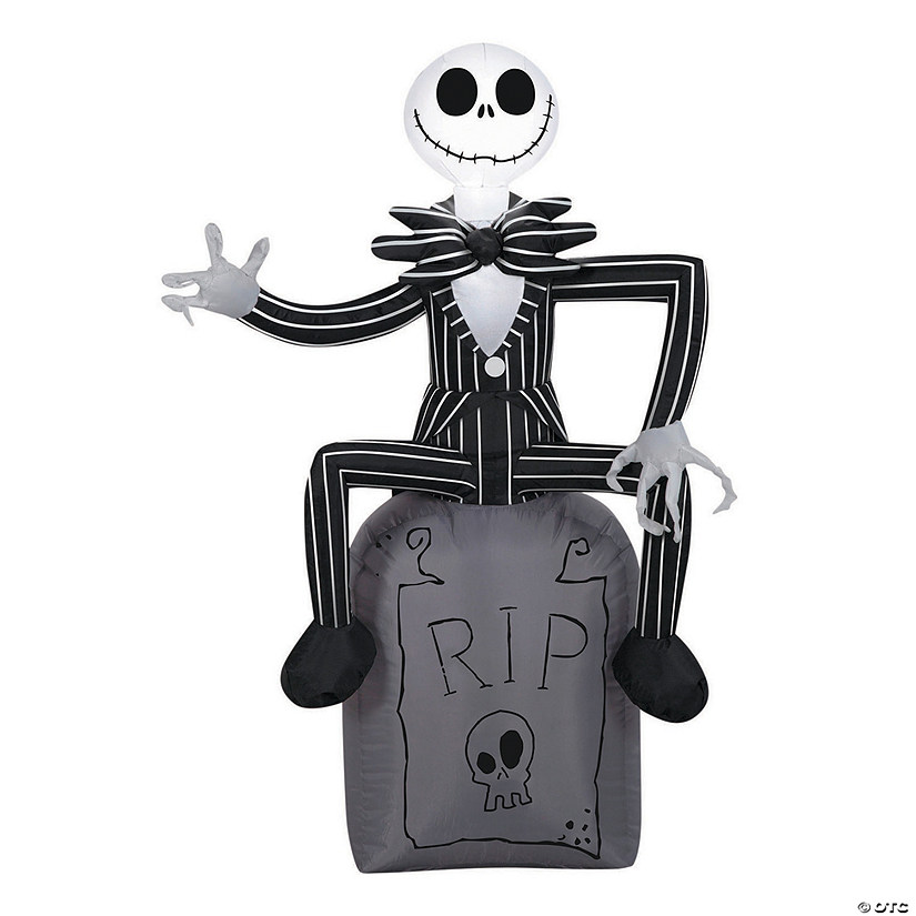 42" Blow Up Inflatable Jack Skellington on Tombstone 3 42" Blow Up Inflatable Jack Skellington on Tombstone