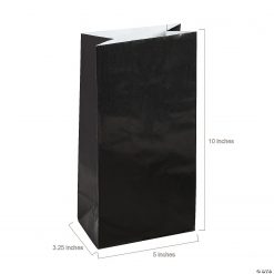 Paper Treat Bags - 12 Pc. -Halloween Costumes Halloween Party Supplies🎃 Sales 5 x 10 black paper treat bags 12 pc 3 172 a01