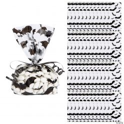 5" x 11 1/2" Bulk Bat Print Cellophane Bags - 50 Pc.