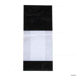 Metallic Banded Cellophane Bags - 12 Pc. 7 Metallic Banded Cellophane Bags - 12 Pc. -Halloween Costumes Halloween Party Supplies🎃 Sales 5 x 2 1 2 x 11 black banded cellophane bags 12 pc 13808284 a02