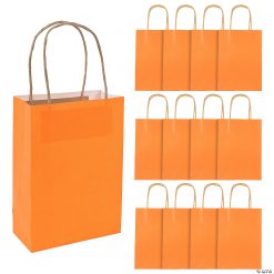 6 1/2" x 9" Medium Kraft Paper Gift Bags - 12 Pc.