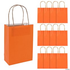 6 1/2" x 9" Medium Kraft Paper Gift Bags - 12 Pc.