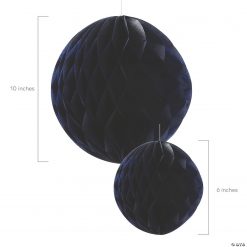 Hanging Honeycomb Decorations - 6 Pc. -Halloween Costumes Halloween Party Supplies🎃 Sales 6 10 black hanging honeycomb paper ball decorations 6 pc 13932744 a01