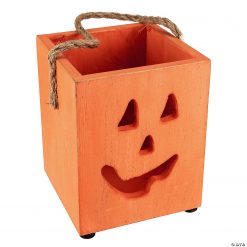 6.25" Small Orange Wood Jack O Lantern Halloween Candle Lantern -Halloween Costumes Halloween Party Supplies🎃 Sales 6 25 small orange wood jack o lantern halloween candle lantern14256849 a02