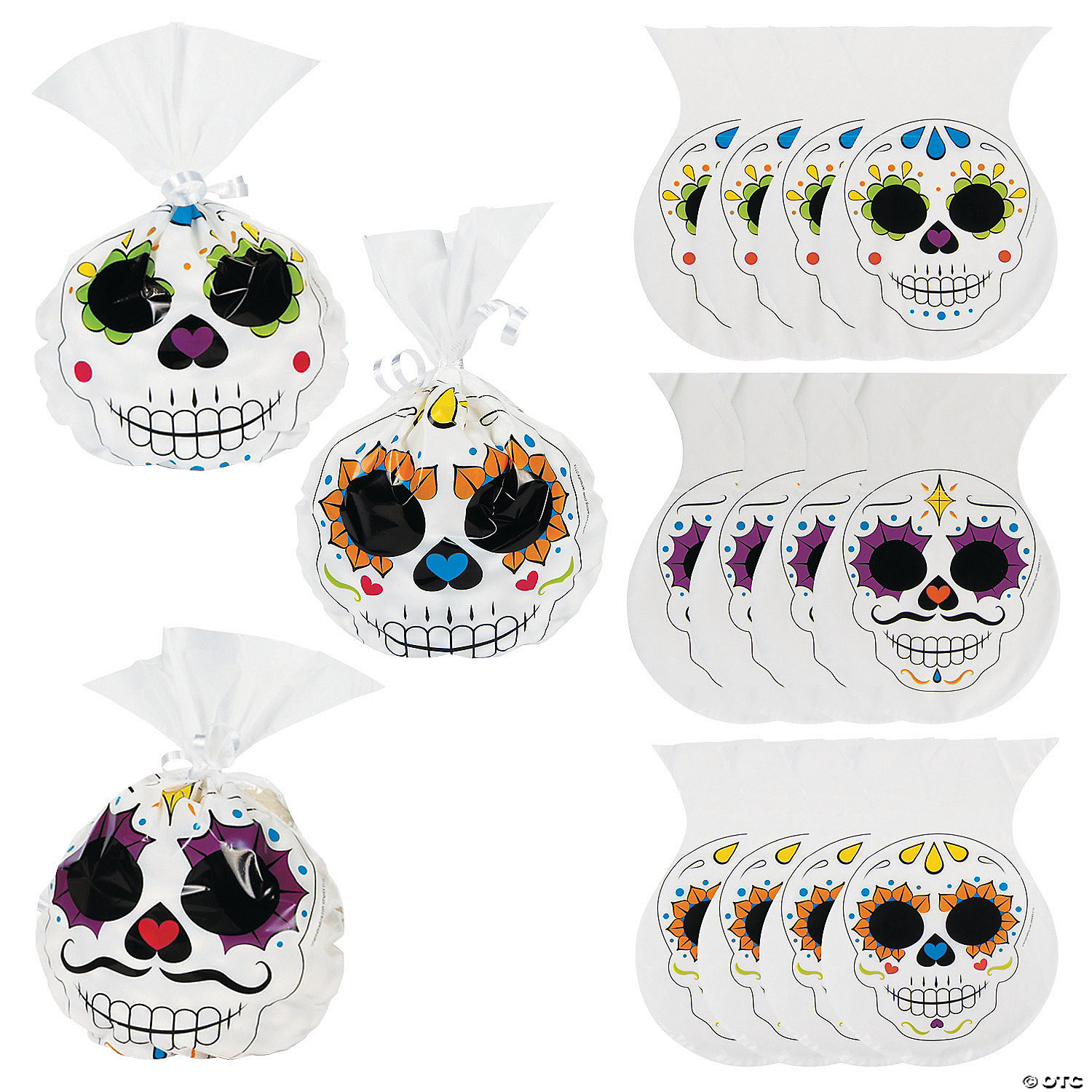 6 3/4" x 9 1/4" Day of the Dead Cellophane Bags - 12 Pc. 3 6 3/4" x 9 1/4" Day of the Dead Cellophane Bags - 12 Pc.