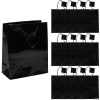 7 1/2" x 9" Medium Black Paper Gift Bags - 12 Pc. 2 7 1/2" x 9" Medium Black Paper Gift Bags - 12 Pc. -Halloween Costumes Halloween Party Supplies🎃 Sales 7 1 2 x 9 medium black paper gift bags 12 pc 3 179