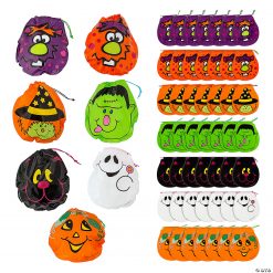 7 1/4" x 8 1/2" Halloween Drawstring Goody Bags - 72 Pc.