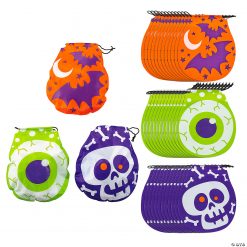 7" x 8 1/4" Small Halloween Drawstring Treat Bags - 36 Pc.