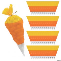 7" x 9" Candy Corn-Shaped Cellophane Bags - 50 Pc.