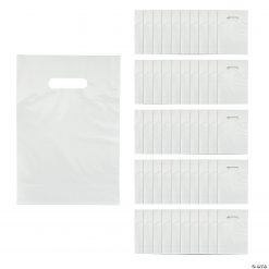 Solid Color Plastic Goody Bags - 50 Pc.