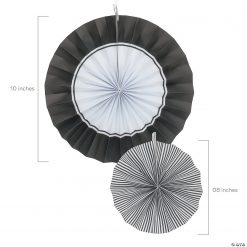 Hanging Paper Fan Assortment - 8 Pc. -Halloween Costumes Halloween Party Supplies🎃 Sales 8 10 black hanging paper fan assortment 8 pc 13943276 a01