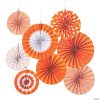 Hanging Paper Fan Assortment - 8 Pc. -Halloween Costumes Halloween Party Supplies🎃 Sales 8 10 orange hanging paper fan assortment 8 pc 13943282
