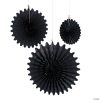 Hanging Tissue Paper Fans - 12 Pc. -Halloween Costumes Halloween Party Supplies🎃 Sales 8 16 black hanging paper fans 12 pc 3 4384