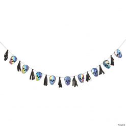 Basic Boo Skeleton Skull Garland Halloween Decoration