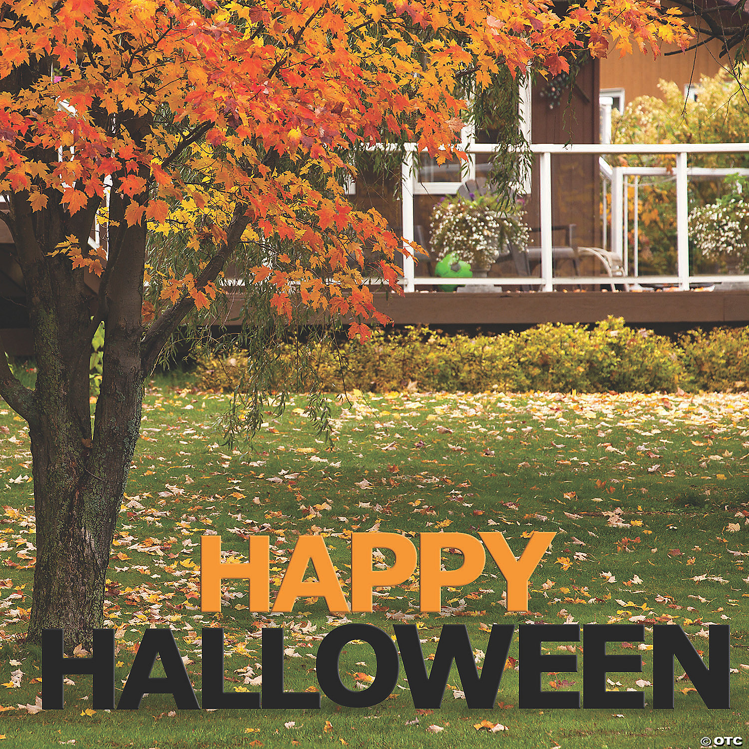 Black & Orange Happy Halloween Yard Signs 3 Black & Orange Happy Halloween Yard Signs