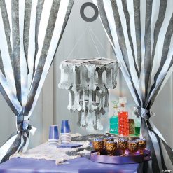 Black & White Striped Gossamer Roll 11 Black & White Striped Gossamer Roll -Halloween Costumes Halloween Party Supplies🎃 Sales black and white striped gossamer roll13655676 a04