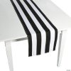 Black & White Striped Table Runners - 3 Pc.