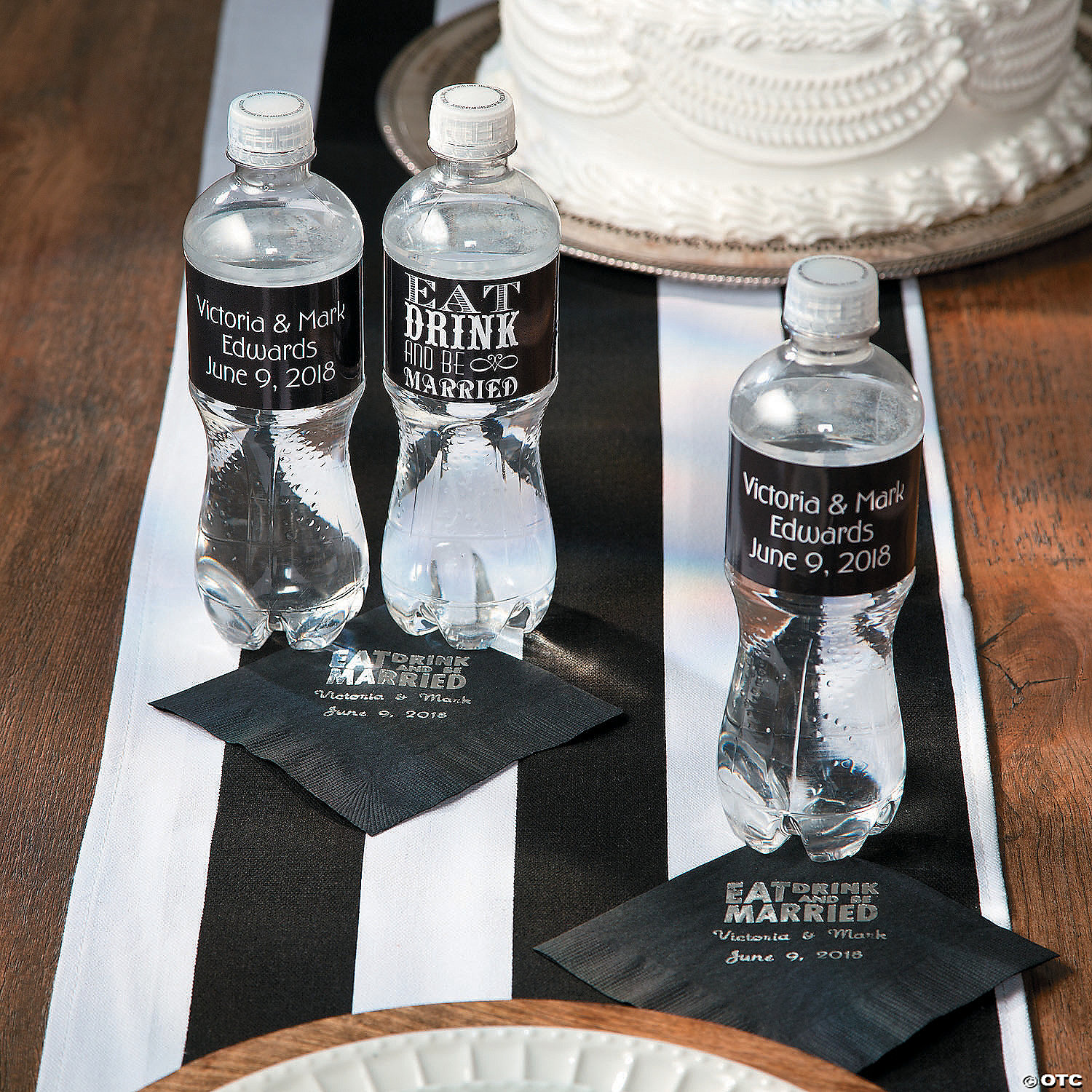 Black & White Striped Table Runners - 3 Pc. 5 Black & White Striped Table Runners - 3 Pc. - Image 3