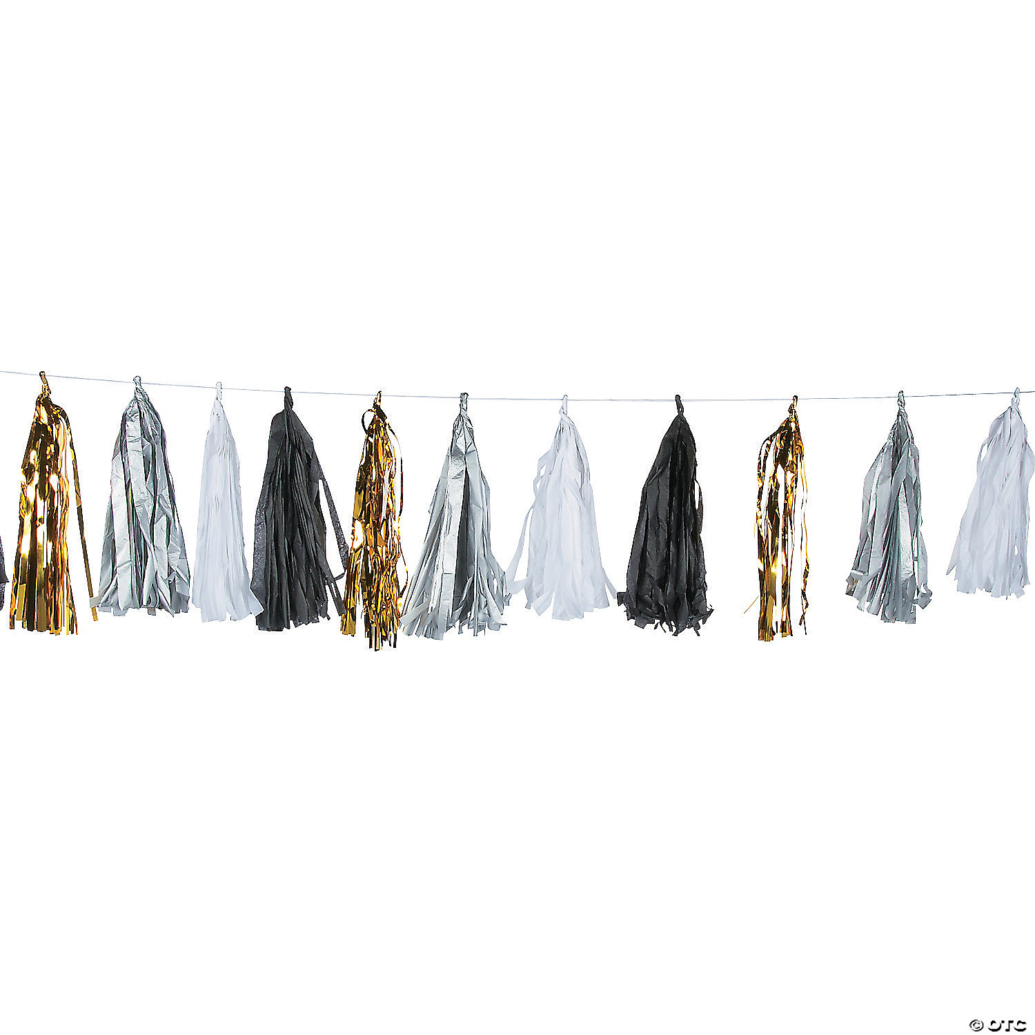 Black & White Tassel Garland 4 Black & White Tassel Garland - Image 2