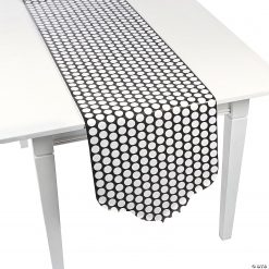 Chevron & Polka Dot Table Runner 5 Chevron & Polka Dot Table Runner -Halloween Costumes Halloween Party Supplies🎃 Sales black chevron and polka dot table runner13668067 a01