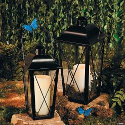 Black Metal Lanterns - 2 Pc. -Halloween Costumes Halloween Party Supplies🎃 Sales black metal lanterns 2 pc 96 2089c a01