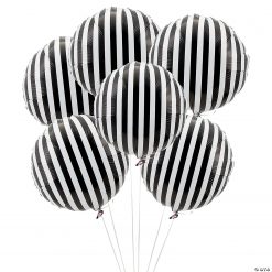 Striped 18" Mylar Balloons - 6 Pc.