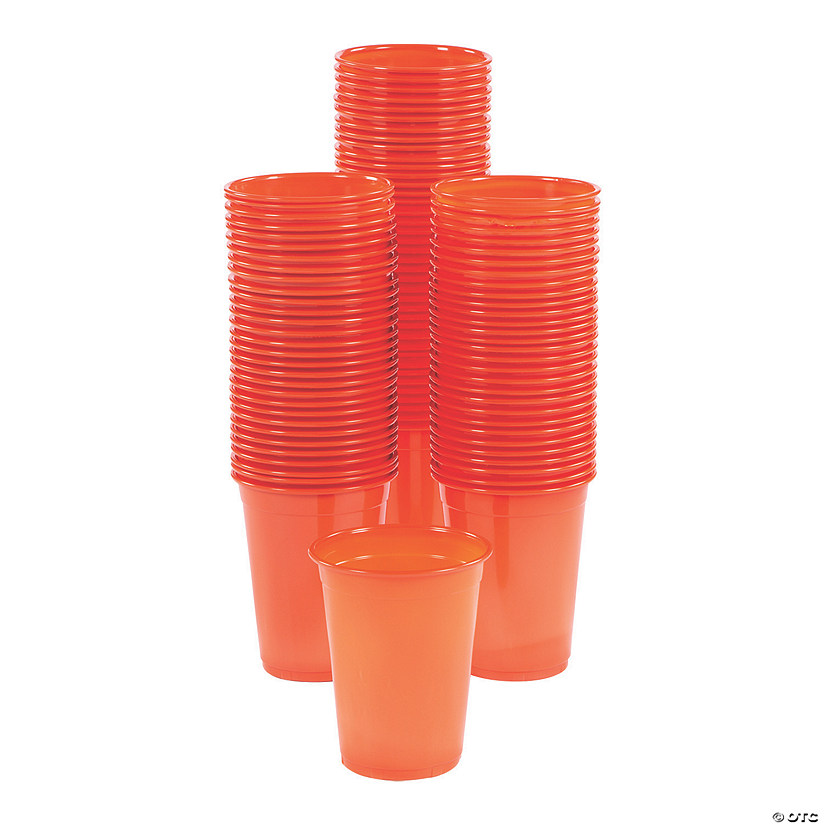 Bulk Solid Color Plastic Cups - 100 Ct. 3 Bulk Solid Color Plastic Cups - 100 Ct.