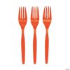 Bulk Solid Color Plastic Forks - 50 Ct. 2 Bulk Solid Color Plastic Forks - 50 Ct. -Halloween Costumes Halloween Party Supplies🎃 Sales bulk orange plastic forks 50 ct 70 1498
