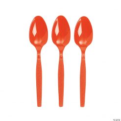 Bulk Solid Color Plastic Spoons - 50 Ct.