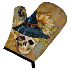 Caroline's Treasures Day of the Dead Witch Skull Oven Mitt, 8.5 x 12, Seasonal