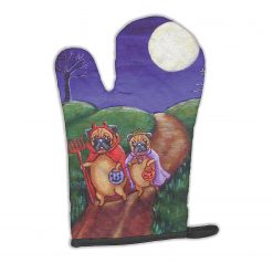 Caroline's Treasures, Halloween, Trick or Treat Halloween Pug Oven Mitt, 8.5 x 12, Dogs